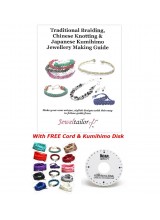NEW! Braiding, Knotting & Kumihimo Jewellery Making Guide Book With FREE Kumihimo Disk, Silky Cord, Gift Bag + Bonus End Beads!
